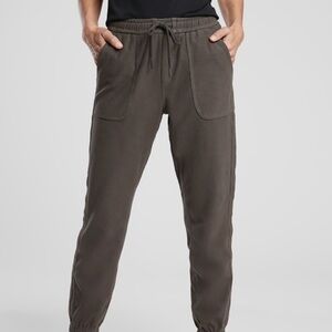 Athleta Green Track Pants with Elastic Waistband
